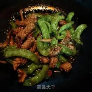 Make The squid fired Dutch beans step 12