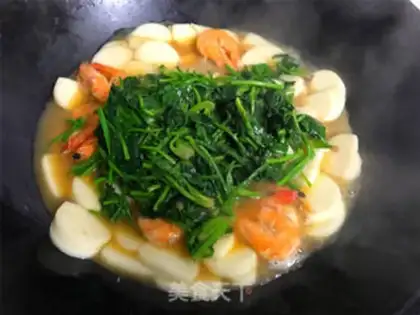 Make The spinach shrimp soup cake step 8