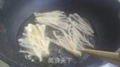 Make Dried golden needle mushrooms step 4