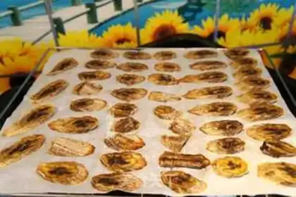 Make Baking banana chips step 5