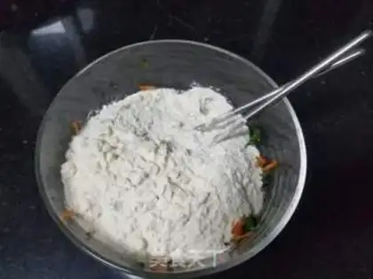 Make Carrot celery pancakes step 1