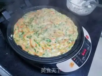 Make Carrot celery pancakes step 3