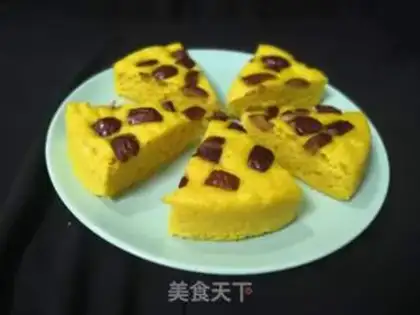 Make Pumpkin with red dates step 3
