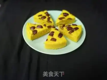 Make Pumpkin with red dates step 5
