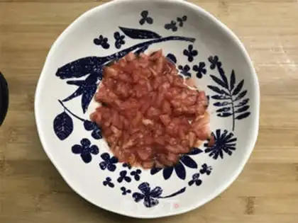 Make Tomato egg pancakes step 1