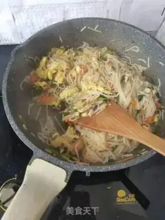 Make Tomato egg mushroom powder step 8
