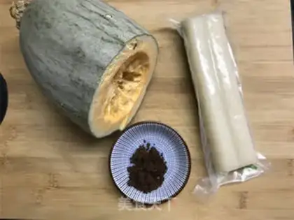 Make Red sugar pumpkin cake soup step 0