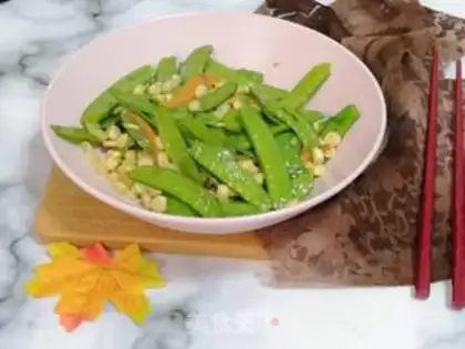 Make The corn is fried with Dutch beans step 6