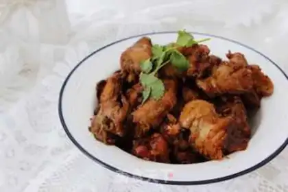 Make A flower sculpted chicken step 14