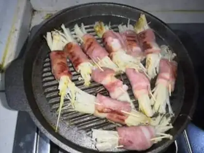 Make Bacon golden mushrooms step 8