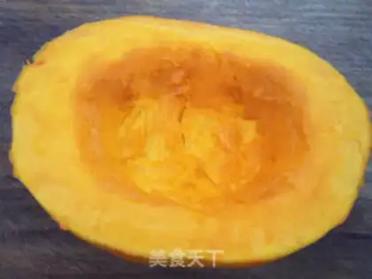 Make Pumpkin double-meat goose porridge step 5