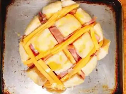 Make Cheese bacon buns step 3