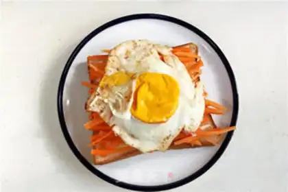 Make Vegetable egg sandwich step 6