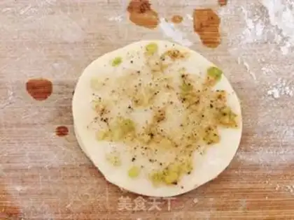 Make dumplings and onions step 1
