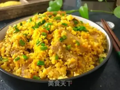Make Rice powdered meat step 7