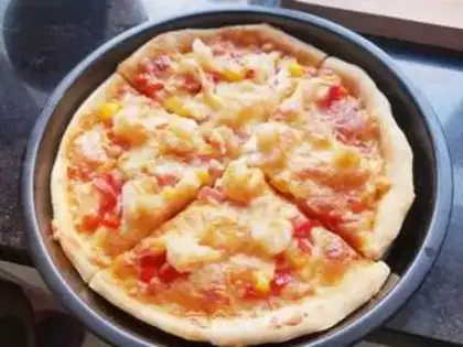 Make Shrimp pepper pizza step 7