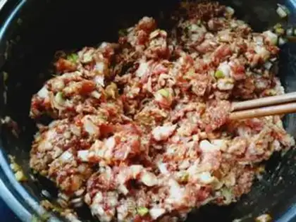 Make Potato spicy meat dumplings step 3