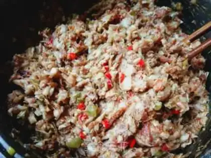 Make Potato spicy meat dumplings step 6