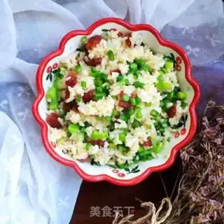 Make Garlic sausage fried rice step 9