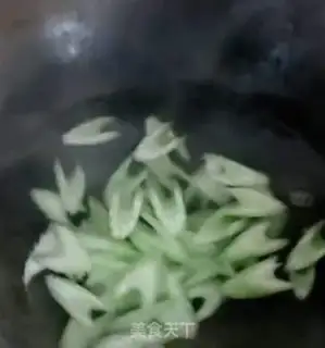Make Celery fried sausage step 2