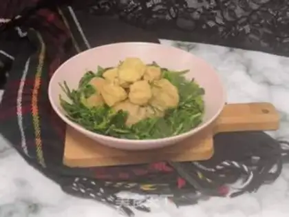 Make Pea-baked noodles step 5