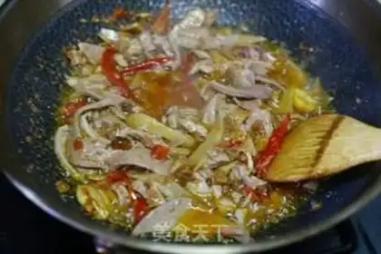 Make The liver and the waist are fried step 3