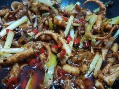 Make Dry pot, octopus step 13