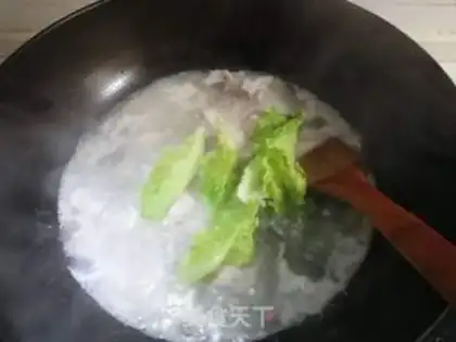 Make Mushroom green meatball soup step 11