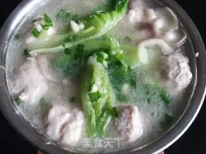 Make Mushroom green meatball soup step 13