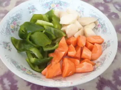 Make The paprika carrot step 1