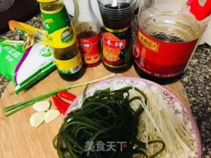 Make Spicy sea belt silk needle mushrooms step 0