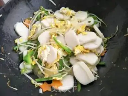 Make Chicken fried rice cake step 8