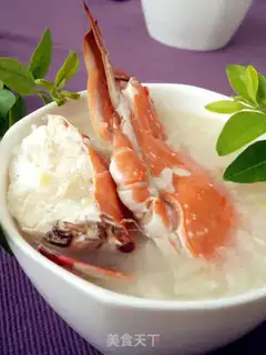 Make Double rice sea crab congee step 9