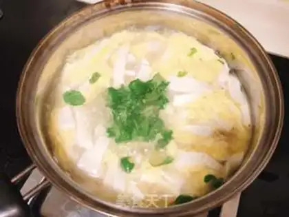 Make Egg tofu soup step 4