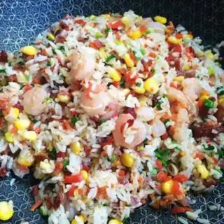 Make Weenie shrimp fried rice step 6