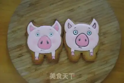 Make Pink hog frosting cookies step 10