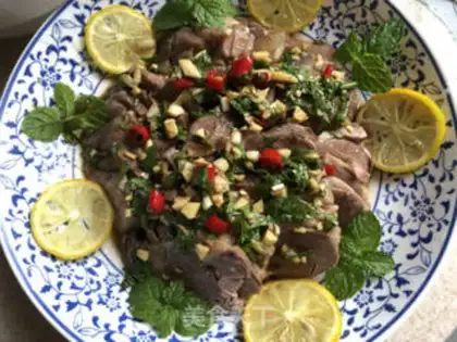 Make Mint lemon beef step 9