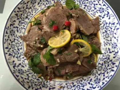 Make Mint lemon beef step 10