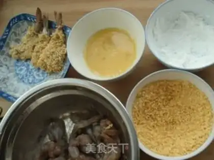 Make Fried phoenix shrimp step 3