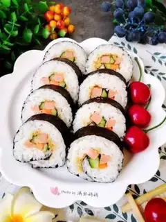 Make Sushi rolls step 8