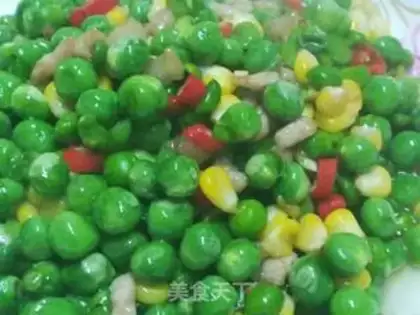 Make Peas corn fried meat step 0