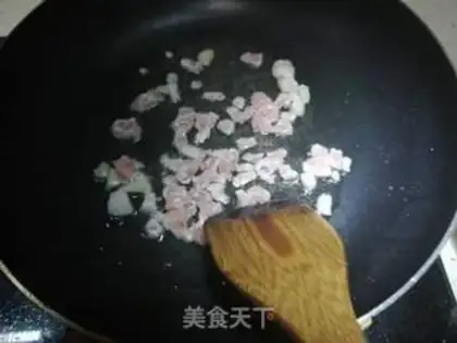 Make Peas corn fried meat step 2