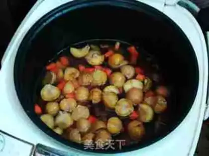 Make Weenie chestnut rice step 7