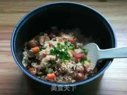 Make Weenie chestnut rice step 8