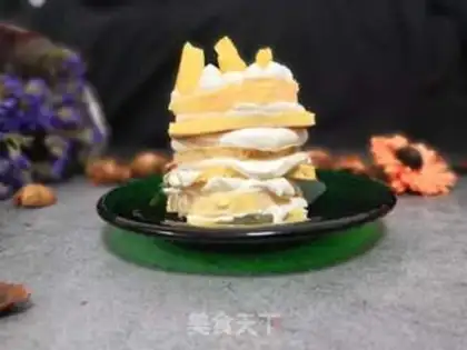 Make Orange Cake Tower step 9