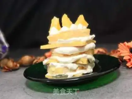 Make Orange Cake Tower step 11