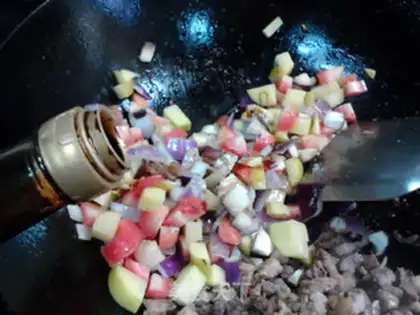 Make A crotch of mushrooms and carrots step 12