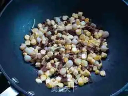 Make Crab willows, mushrooms and corn step 5