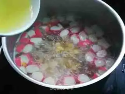 Make Crab willows, mushrooms and corn step 7