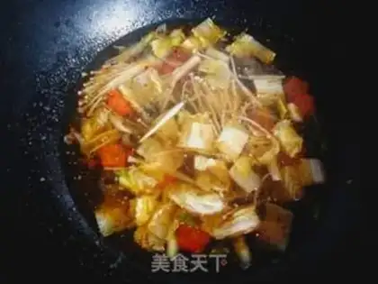 Make Sea sorghum core spinach noodles step 14
